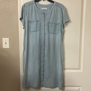 Liz Claiborne Denim Button Up Dress - L